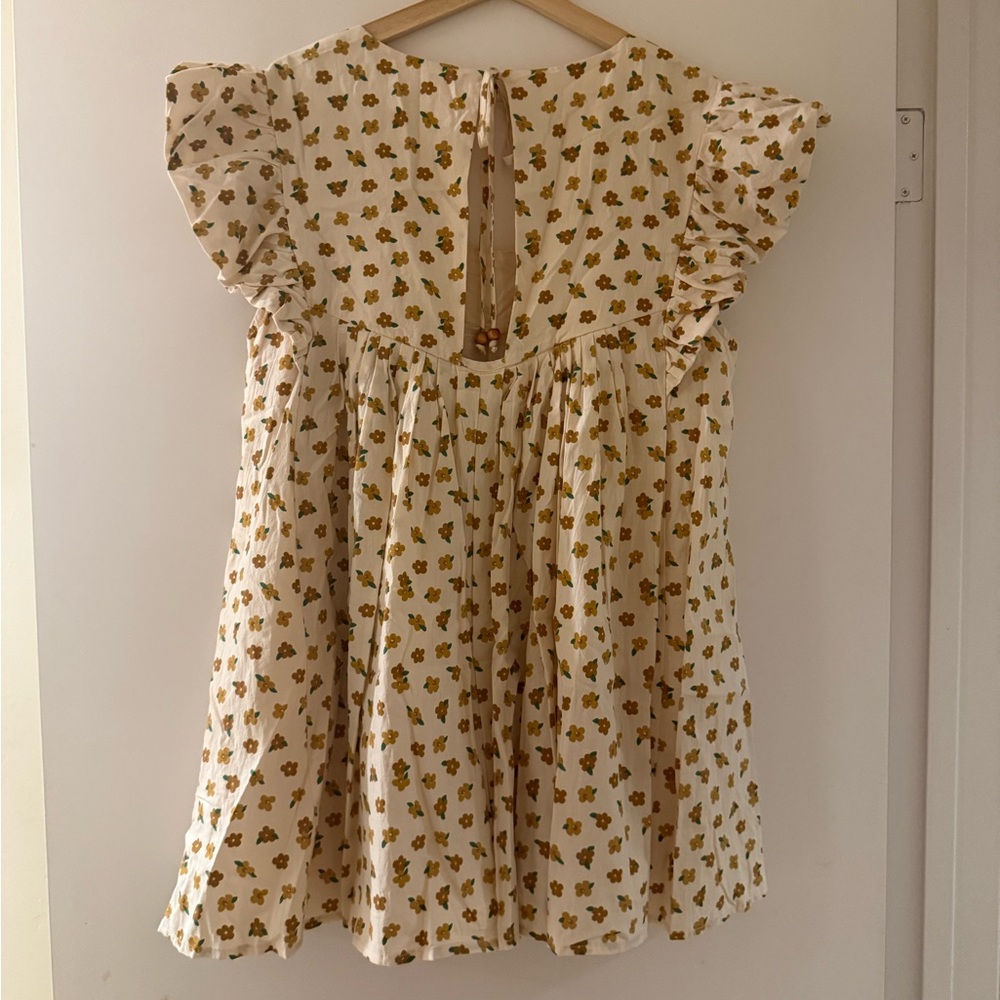 Floral Ruffle Sleeve Romper - Picture 2 of 3